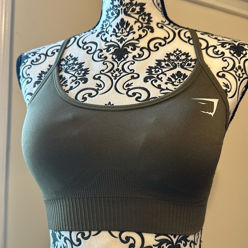 Gymshark Army Green Sports Bra
